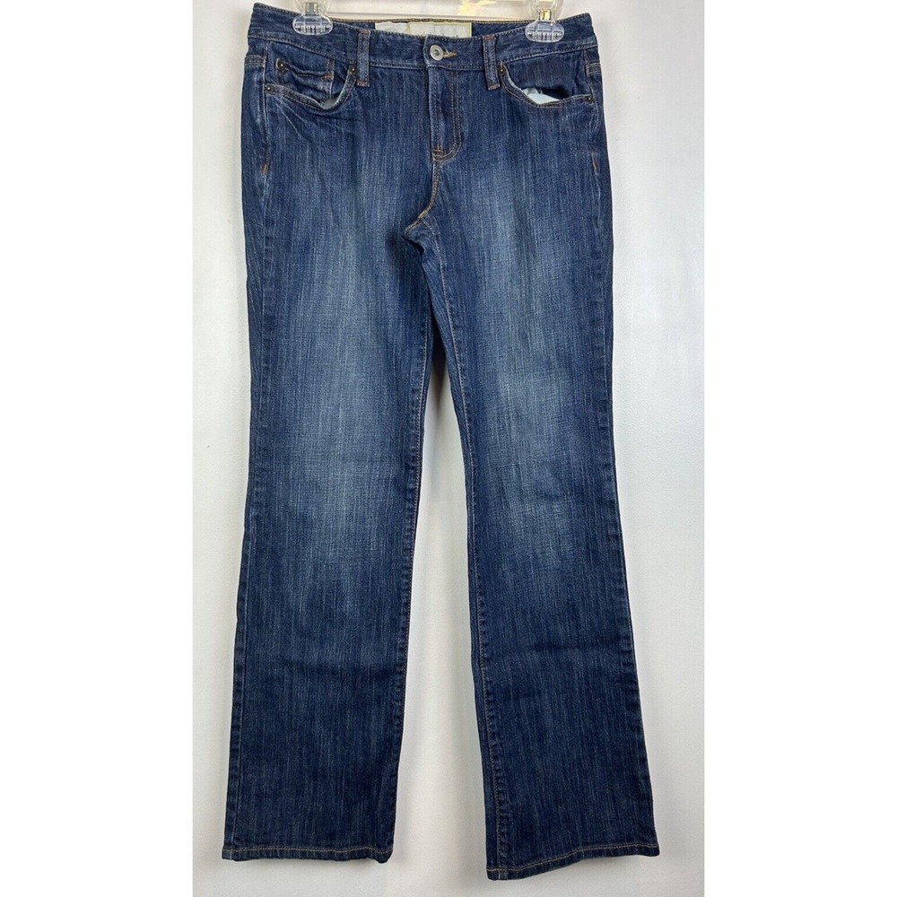 Ann Taylor Loft Jeans Womens 4 Original Boot Cut Blue Distressed Mid Rise